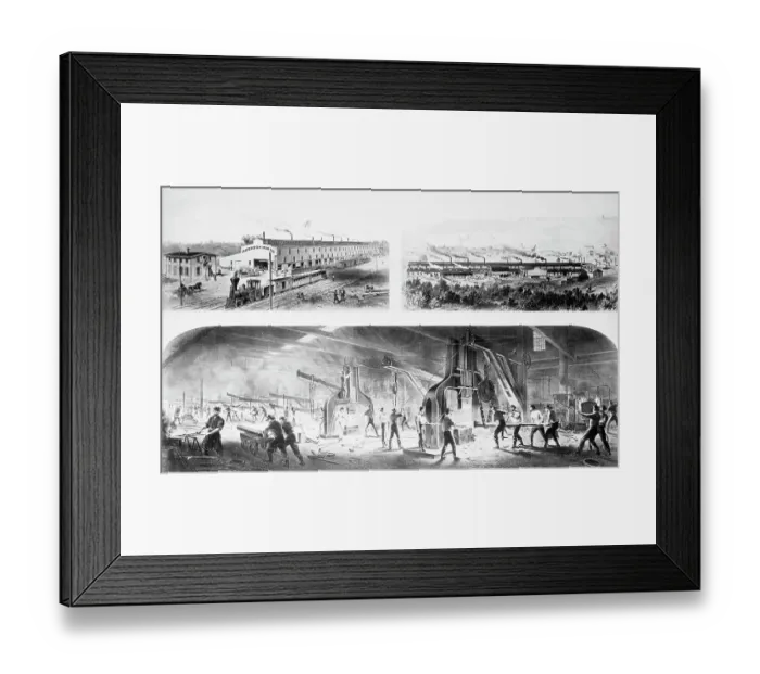 Framed Print : Lithograph Of The Paterson Iron Company Framed Print : Lithograph Of The Paterson Iron Company