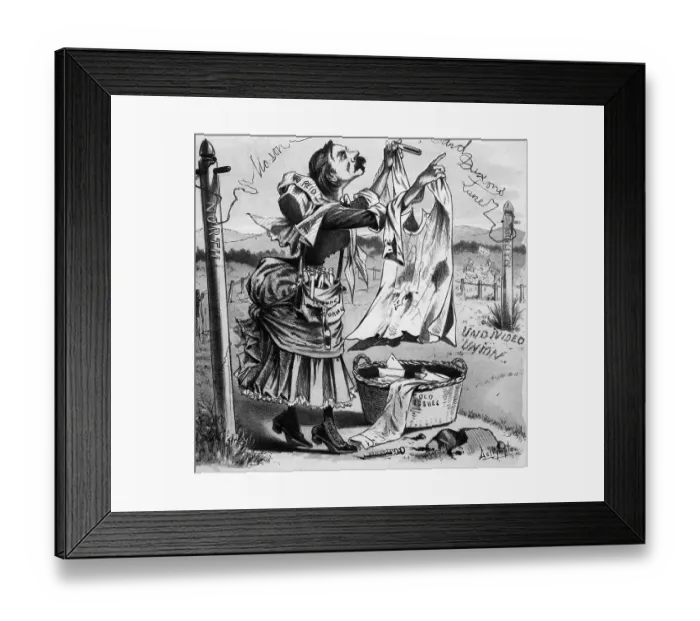 Framed Print : Cartoon Laundry Reopening Of Strife N&S Framed Print : Cartoon Laundry Reopening Of Strife N&S