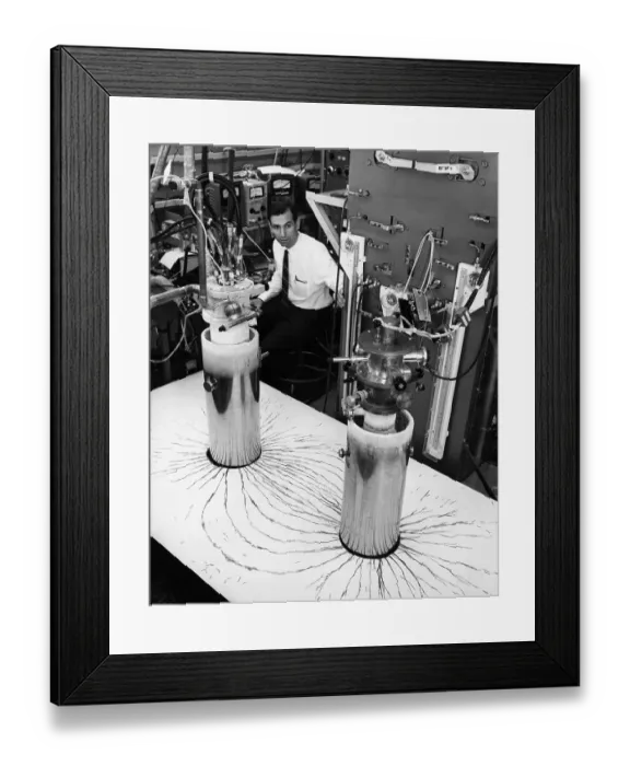 Framed Print : Superconducting Magnets W / Lines Of Force Framed Print : Superconducting Magnets W / Lines Of Force