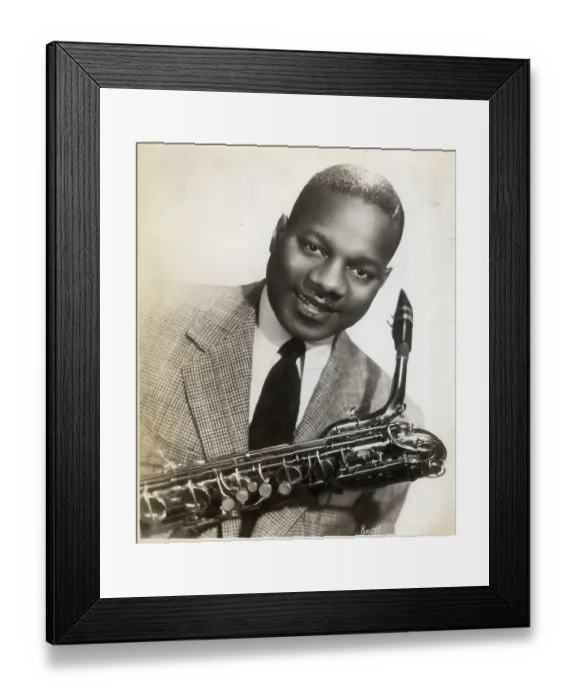 Framed Print : Saxophonist Holding Saxophone Framed Print : Saxophonist Holding Saxophone