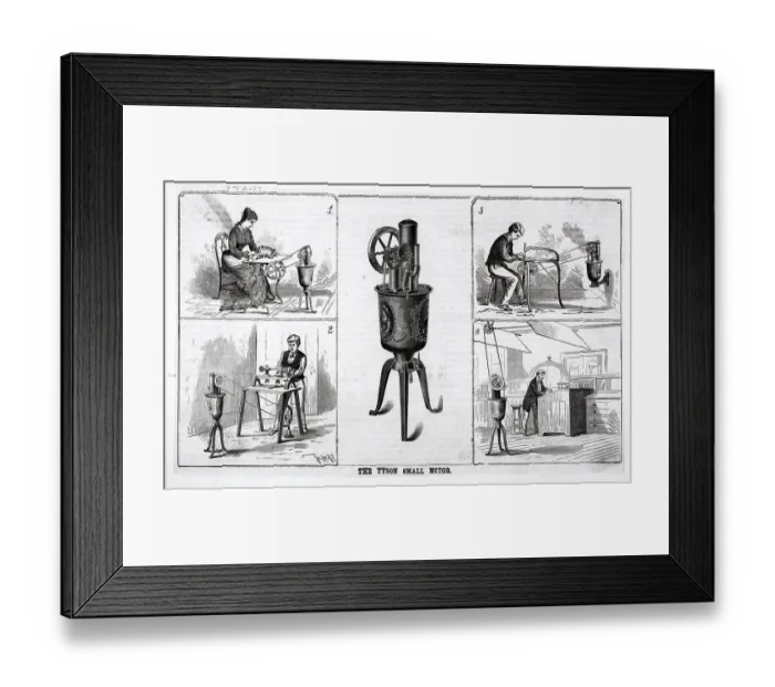 Framed Print : Tyson Small Motor Uses Wood Framed Print : Tyson Small Motor Uses Wood