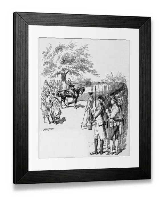 Framed Print : General George Washington Taking Command Framed Print : General George Washington Taking Command