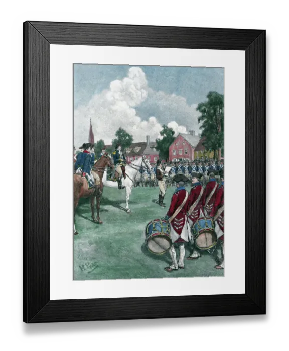 Framed Print : Engraving After Reading the Declaration of Independence Before Washington's Army by Howard Pyle Framed Print : Engraving After Reading the Declaration of Independence Before Washington's Army by Howard Pyle