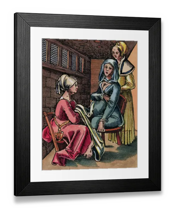 Framed Print : Mid Wife Delivering A Child 16Th Century Framed Print : Mid Wife Delivering A Child 16Th Century