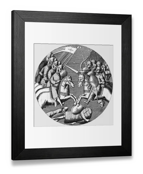 Framed Print : Battle Between Crusaders And Muslems Framed Print : Battle Between Crusaders And Muslems