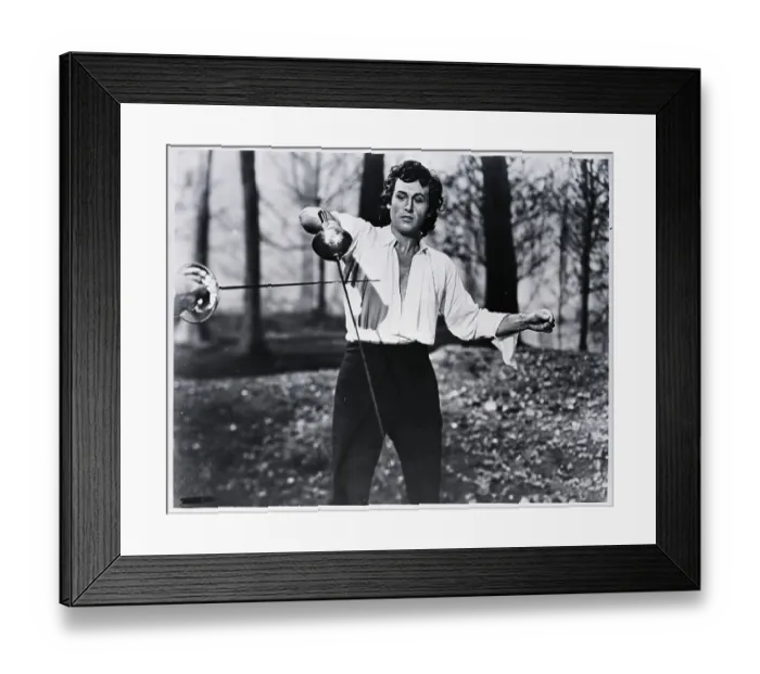 Framed Print : Stewart Granger Fencing In Film Framed Print : Stewart Granger Fencing In Film
