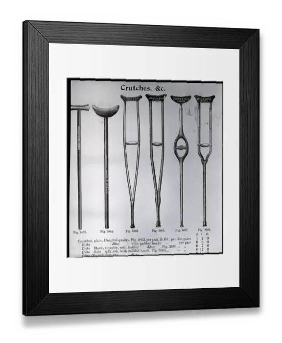 Framed Print : Different Kinds Of Crutches Framed Print : Different Kinds Of Crutches