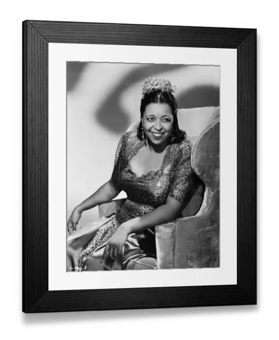 Framed Print : Ethel Waters Seated In Armchair Smiling Framed Print : Ethel Waters Seated In Armchair Smiling