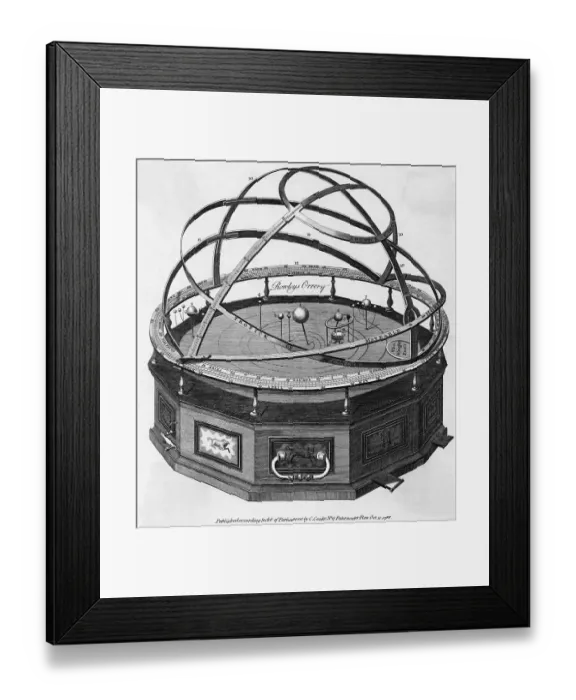 Framed Print : Engraving Of Sphere Model Of The Heavens Framed Print : Engraving Of Sphere Model Of The Heavens