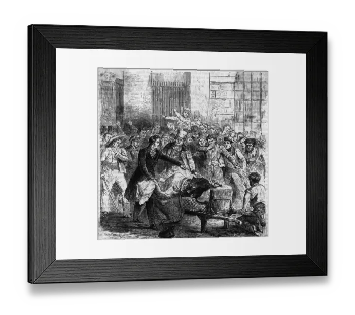 Framed Print : Man In Bed Stricken With Cholera Framed Print : Man In Bed Stricken With Cholera
