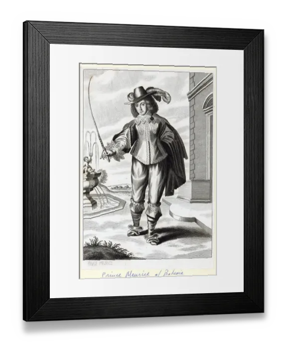 Framed Print : Engraving Of Prince Maurice Of Bohemia Framed Print : Engraving Of Prince Maurice Of Bohemia