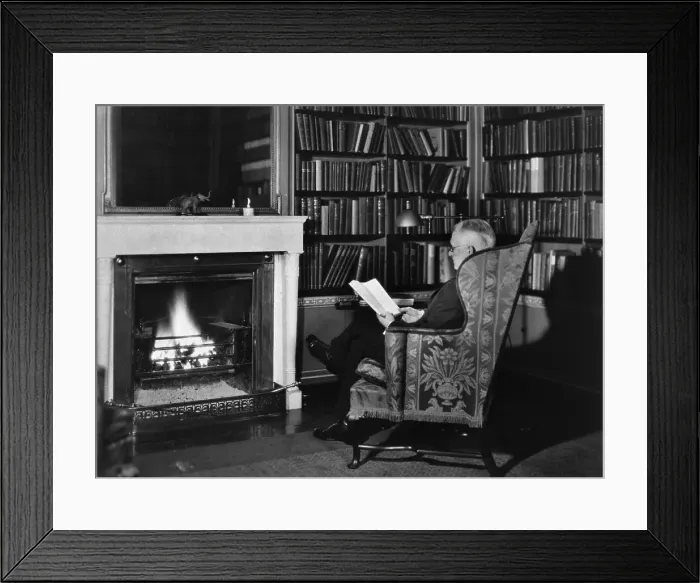 Framed Print : George Eastman Seated In Library Framed Print : George Eastman Seated In Library