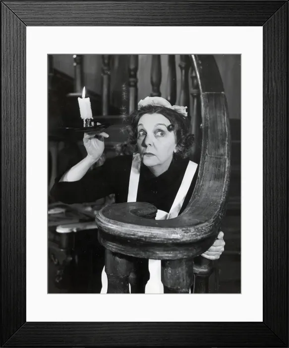 Framed Print : Zasu Pitts In Maid Costume Listening Framed Print : Zasu Pitts In Maid Costume Listening