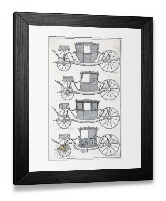 Framed Print : Engraving Of State Carriages
