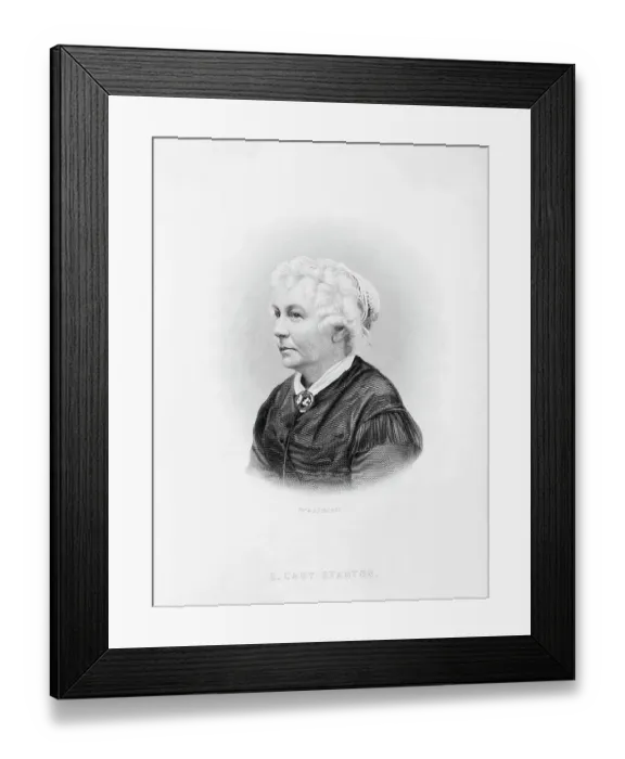 Framed Print : Engraving of American Suffrage Leader Elizabeth Cady Stanton Framed Print : Engraving of American Suffrage Leader Elizabeth Cady Stanton