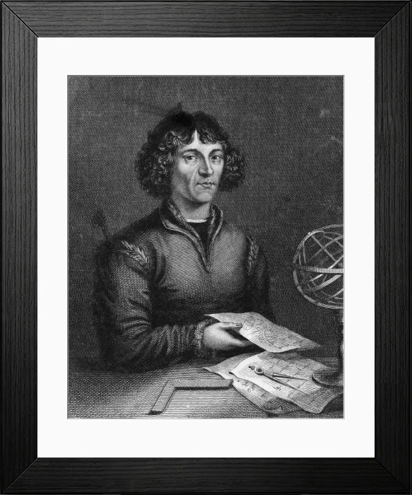 Framed Print : Engraving Of Copernicus Working Framed Print : Engraving Of Copernicus Working