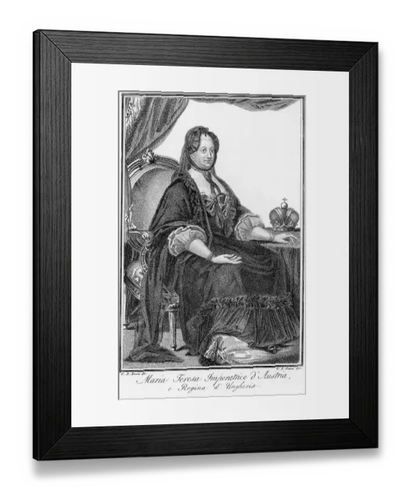 Framed Print : Engr. Maria Theresa, Duchess And Queen Framed Print : Engr. Maria Theresa, Duchess And Queen