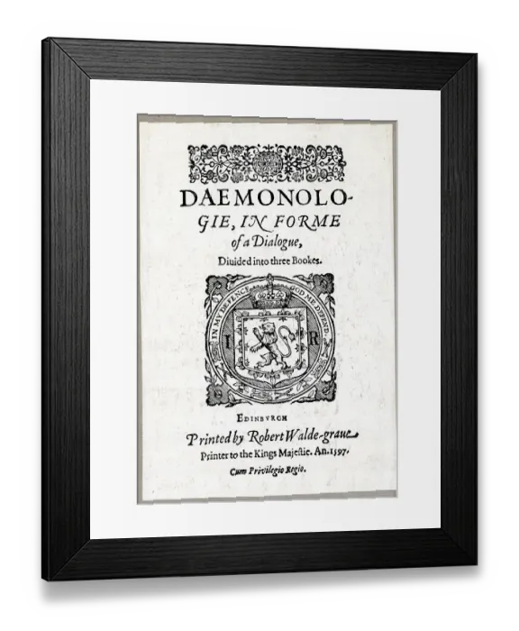 Framed Print : Title Page Of Daemonology