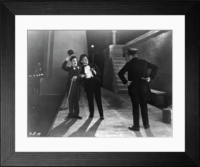 Framed Print : Charlie Chaplin In Movie Scene Framed Print : Charlie Chaplin In Movie Scene