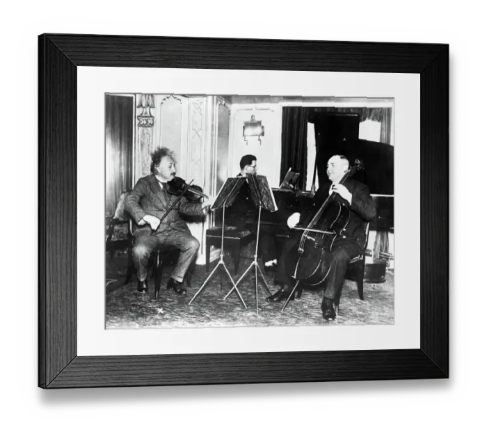 Framed Print : Albert Einstein Playing Violin In Trio Framed Print : Albert Einstein Playing Violin In Trio