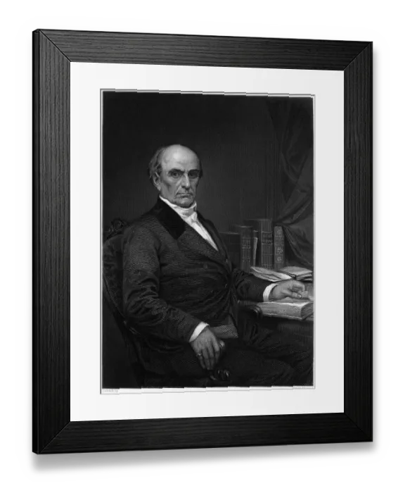 Framed Print : Daniel Webster Seated In Chair Framed Print : Daniel Webster Seated In Chair