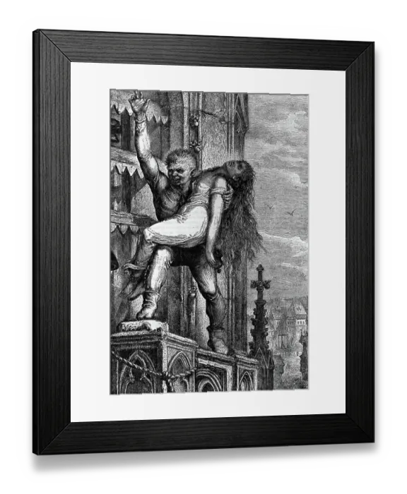 Framed Print : Woodcut Of Quosimodo