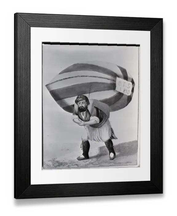 Framed Print : Turkish Porter Carrying A Huge Load Framed Print : Turkish Porter Carrying A Huge Load