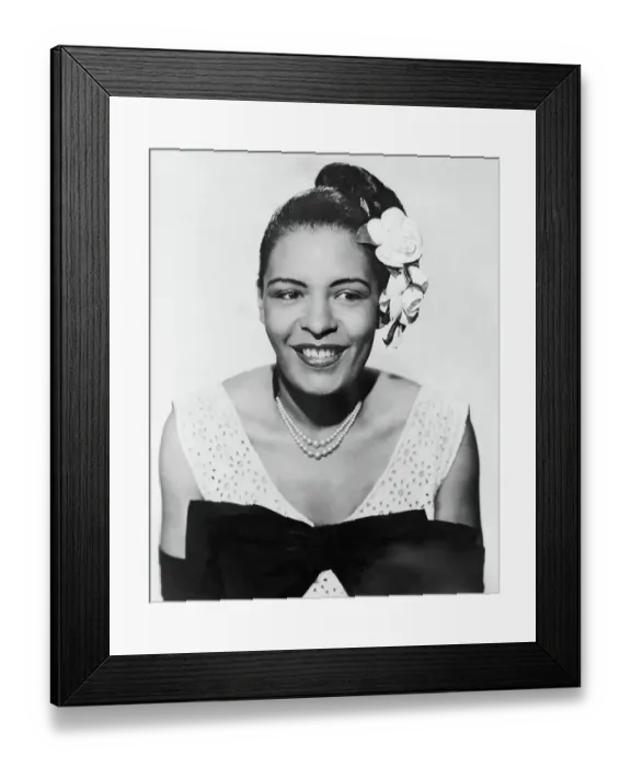 Framed Print : Billie Holiday Wearing Evening Gown Framed Print : Billie Holiday Wearing Evening Gown