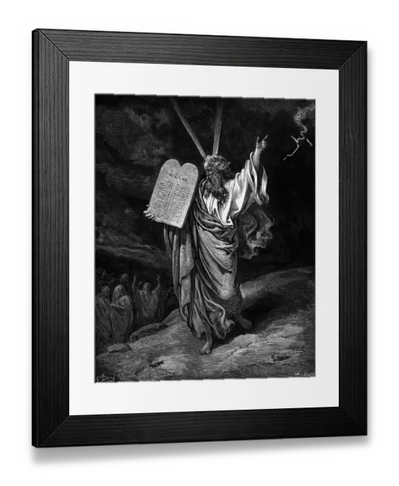 Framed Print : Moses Coming Down From Mount Sinai by Gustave Dore Framed Print : Moses Coming Down From Mount Sinai by Gustave Dore