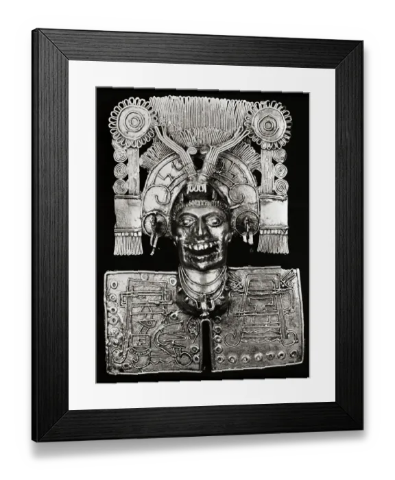 Framed Print : Close Up Of Gold Mixtantecutli, God Framed Print : Close Up Of Gold Mixtantecutli, God