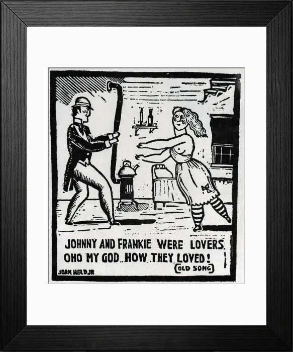 Framed Print : John Held Drawing Of Johnny And Frankie Framed Print : John Held Drawing Of Johnny And Frankie