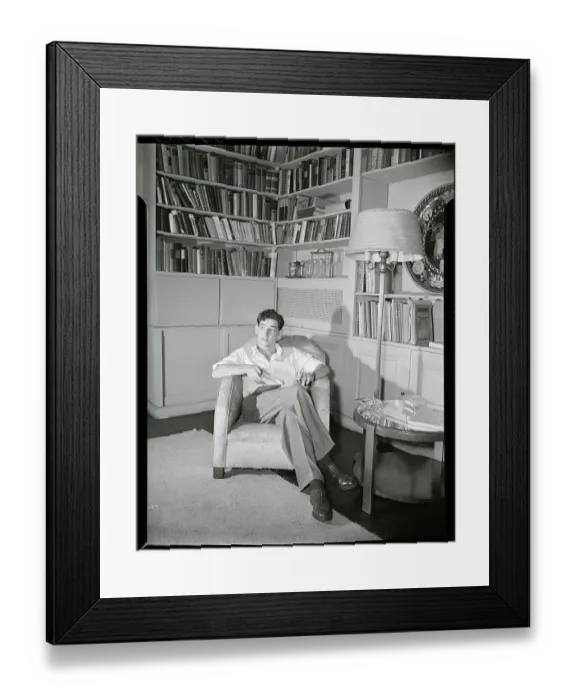 Framed Print : Leonard Bernstein Relaxes With A Book
