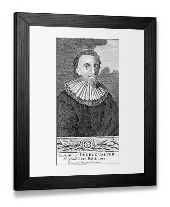 Framed Print : Georges Calvert, English Proprietor Framed Print : Georges Calvert, English Proprietor