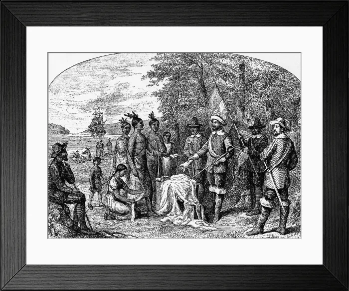 Framed Print : The Purchase of Manhattan Island by Alfred Frederick Framed Print : The Purchase of Manhattan Island by Alfred Frederick