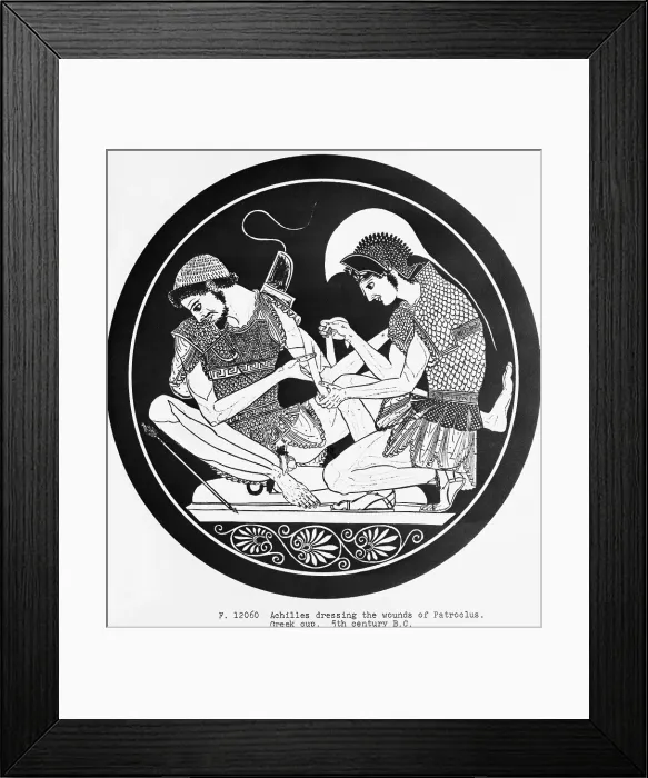 Framed Print : Achilles Dressing Wounds / Patroclus;Plate Framed Print : Achilles Dressing Wounds / Patroclus;Plate