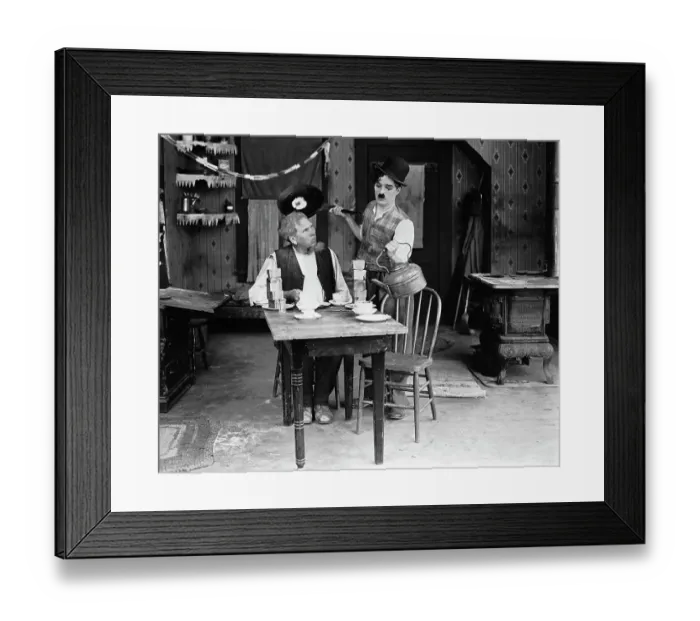 Framed Print : Charlie Chaplin Serves Breakfast; Movie Framed Print : Charlie Chaplin Serves Breakfast; Movie