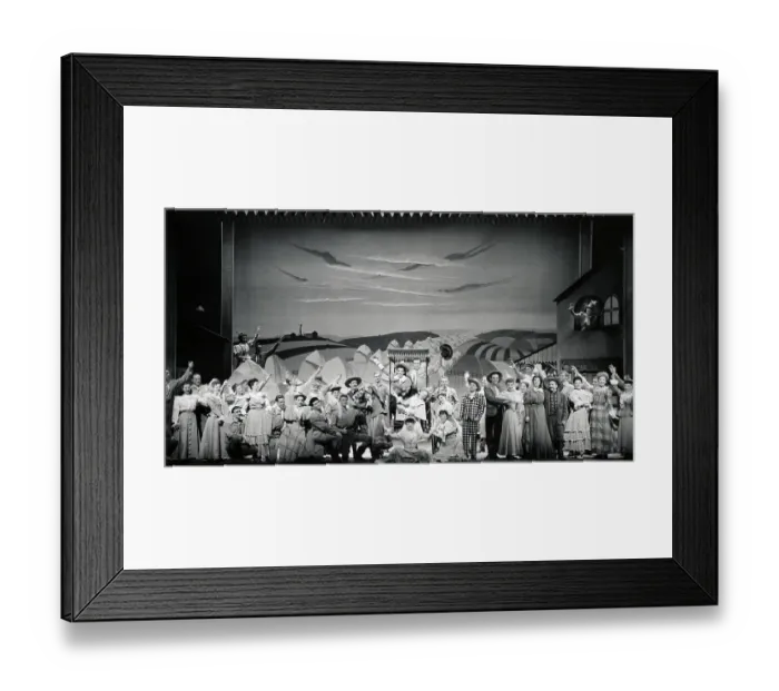 Framed Print : Entire Cast Of Oklahoma On Stage Framed Print : Entire Cast Of Oklahoma On Stage