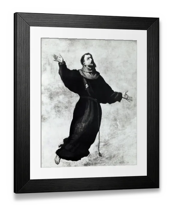 Framed Print : Saint Francis Floating Heavenward Framed Print : Saint Francis Floating Heavenward