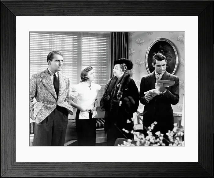 Framed Print : Bellamy, Dunne, Dale, And Grant In Movie
