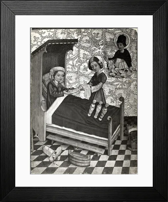 Framed Print : Quadruplets Presented To Mother;Painting Framed Print : Quadruplets Presented To Mother;Painting