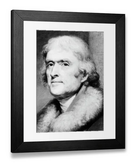 Framed Print : Portrait of Thomas Jefferson Framed Print : Portrait of Thomas Jefferson
