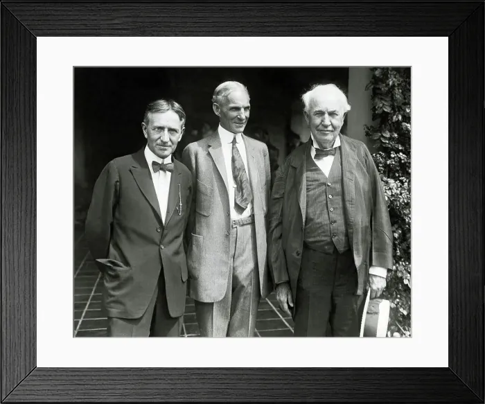 Framed Print : Thomas Edison, Henry Ford and Harvery S. Firestone Framed Print : Thomas Edison, Henry Ford and Harvery S. Firestone