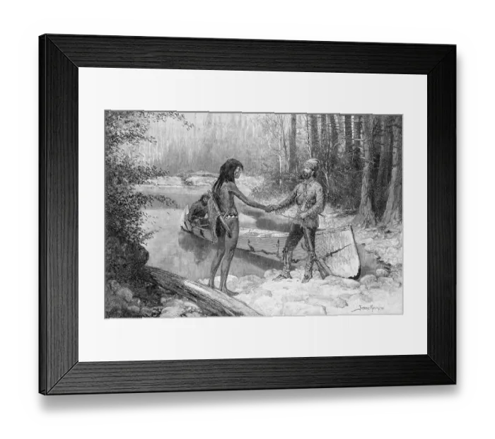 Framed Print : Du Bois Meeting Indian Framed Print : Du Bois Meeting Indian
