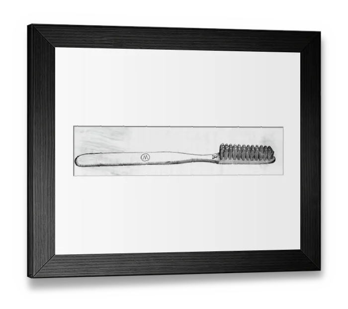 Framed Print : Toothbrush; Engraving Framed Print : Toothbrush; Engraving