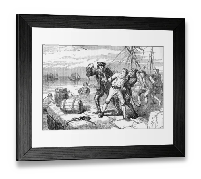 Framed Print : Impressment Of Bostonians By British Framed Print : Impressment Of Bostonians By British