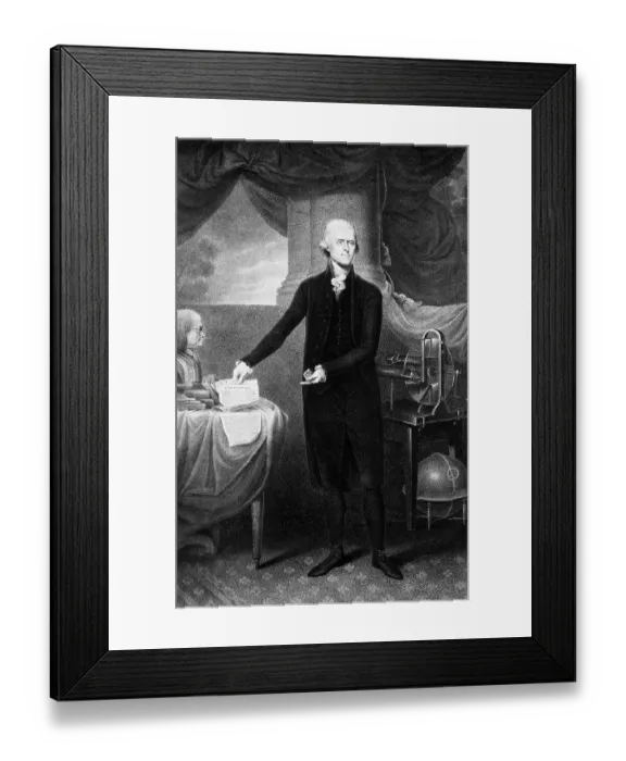 Framed Print : Portrait of Thomas Jefferson Framed Print : Portrait of Thomas Jefferson