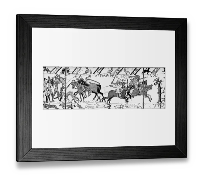 Framed Print : Detail of English in Retreat from The Bayeux Tapestry