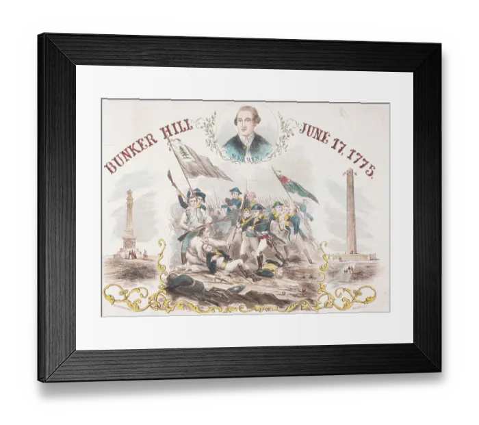 Framed Print : Engraved Vignettes of the Battle of Bunker Hill Framed Print : Engraved Vignettes of the Battle of Bunker Hill