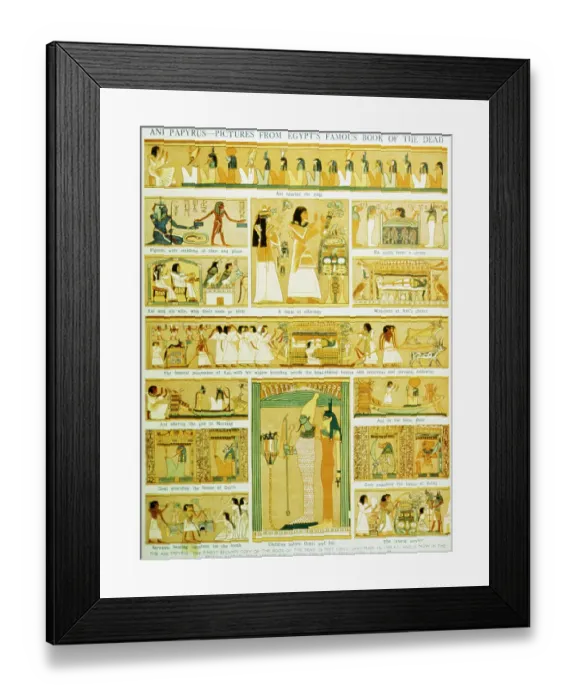 Framed Print : Pictures of the Ani Papyrus Framed Print : Pictures of the Ani Papyrus