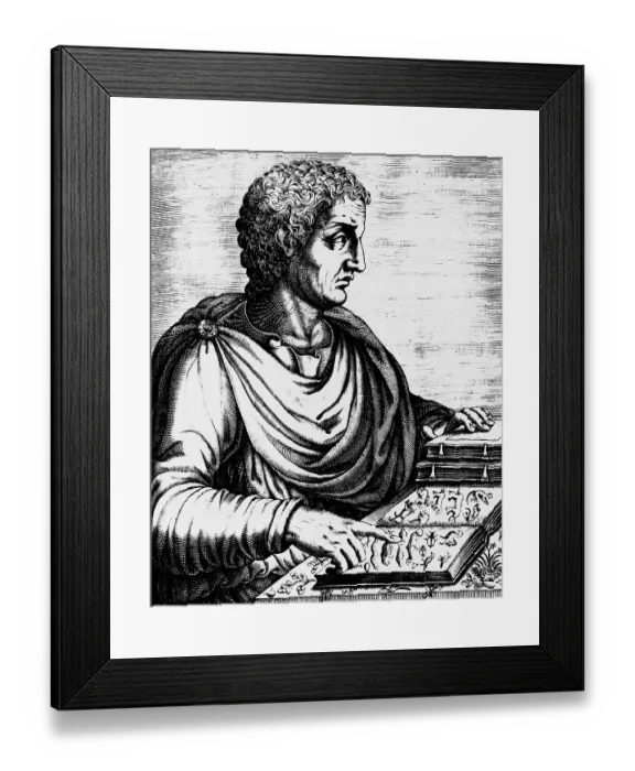 Framed Print : Engraving of Pliny the Elder Framed Print : Engraving of Pliny the Elder